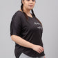 MKH Plus Size Typography Printed Dri-FIT Relaxed Fit Drop-Shoulder Sleeves Gym T-shirt - Swadesiicart