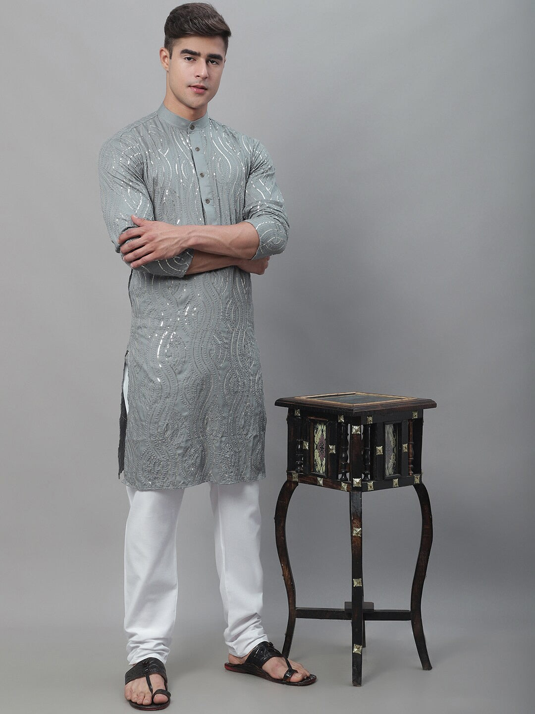 Sojanya Regular Pure Cotton Kurta With Churidar | Swadesiicart