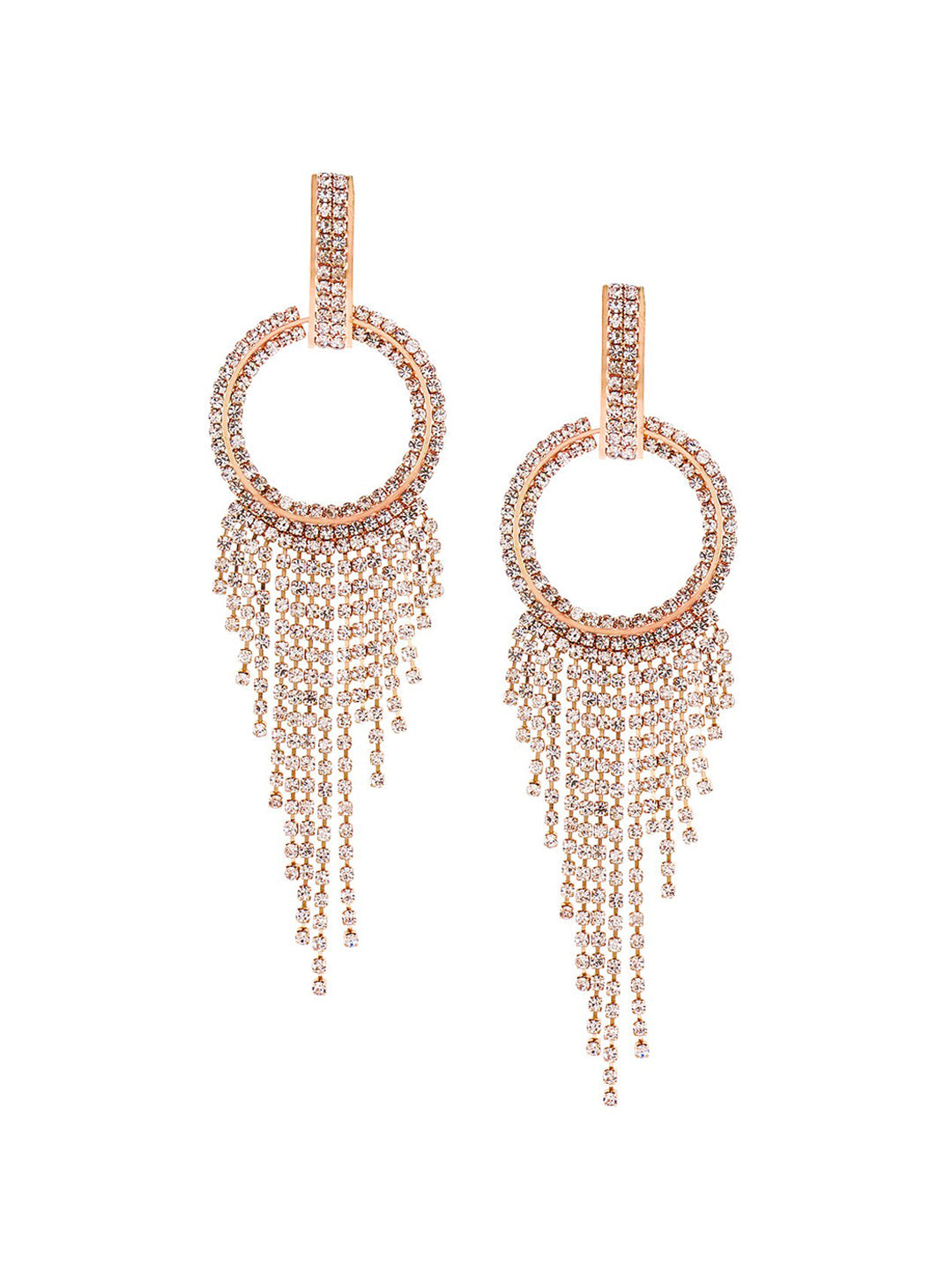 Yellow Chimes Gold-Toned Contemporary Drop Earrings - Swadesiicart