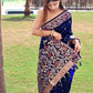Kalini Woven Design Zari Silk Blend Banarasi Saree | Swadesiicart