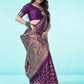 Kalini Ethnic Motifs Woven Design Zari Art Silk Banarasi Saree | Swadesiicart
