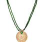 Saraf RS Jewellery Gold-Polished Polki Studded With Beads Handcrafted Jewellery Set - Swadesiicart