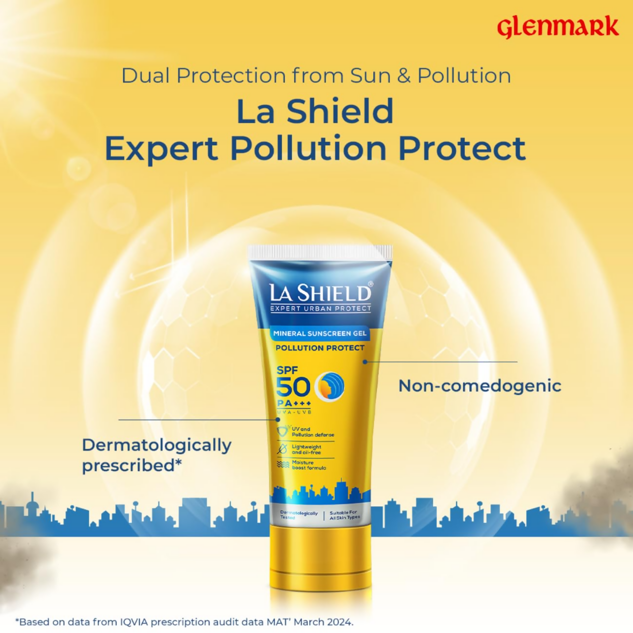 La Shield Pollution Protect SPF 50 Mineral Sunscreen Gel - Swadesiicart