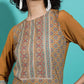 Vishudh Rust Ethnic Motifs Printed Straight Kurta - Swadesiicart