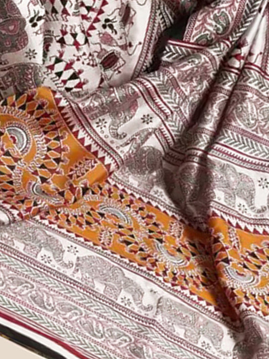Kalini Ethnic Motifs Banarasi Saree | Swadesiicart