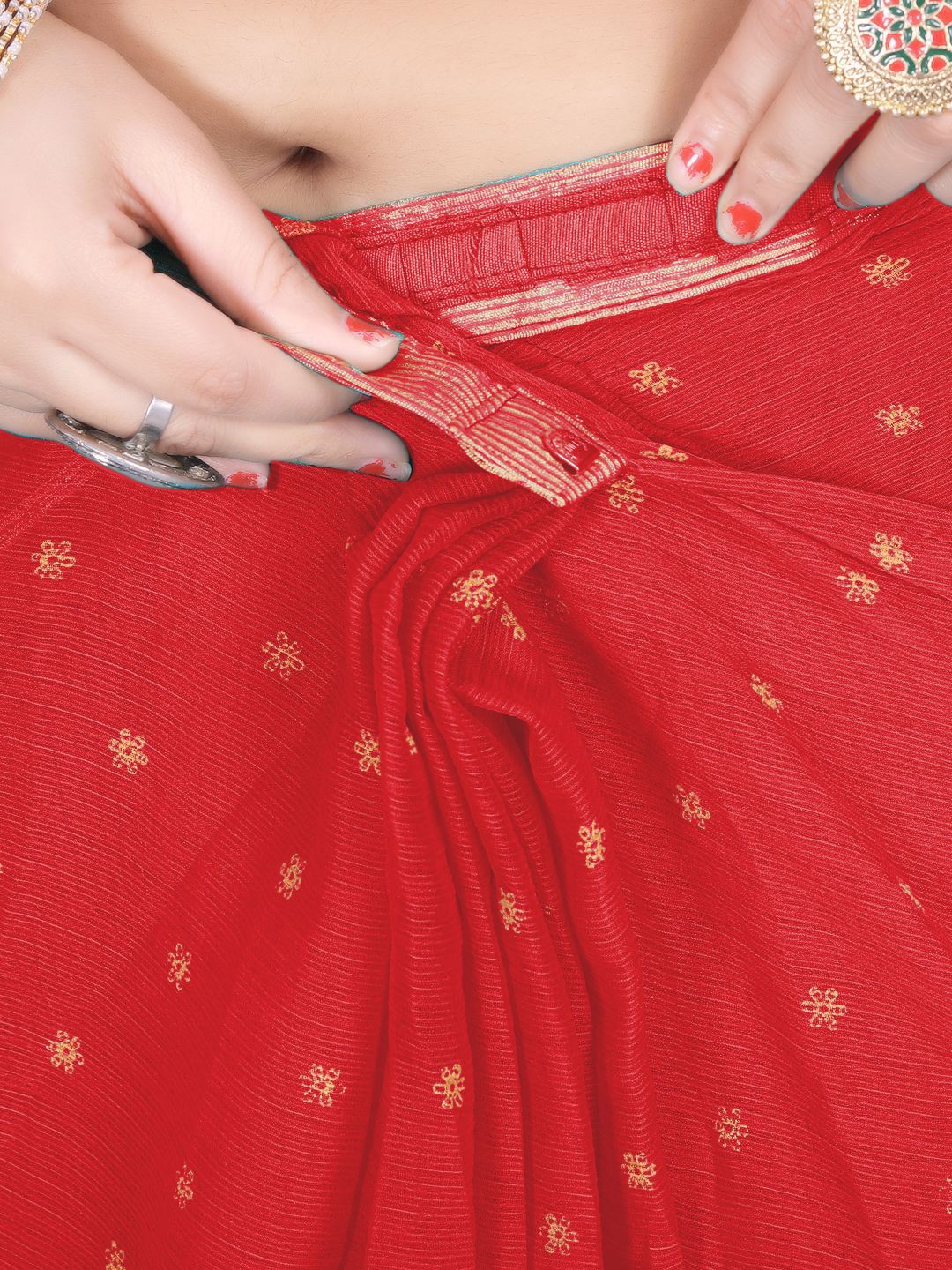 Mitera Floral Printed Ready to Wear Saree | Swadesiicart