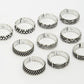 NVR Women's Set of 5 Silver-Plated German Silver Toe Ring | Swadesiicart