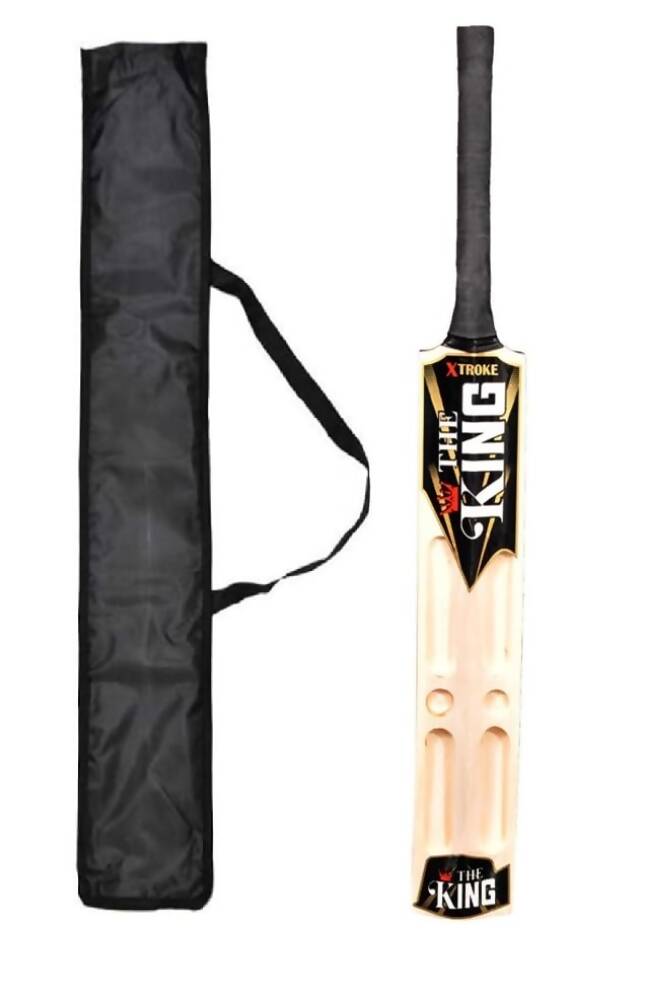 Xtroke The King Scoop Edition Willow Premium Cricket Bat with Bat Cover (Size 5)