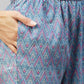 Kalini Floral Printed Notch Collar Kurta with Trousers - Swadesiicart