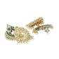 Shoshaa Gold-Polished Green Enamelled Peacock Shaped Jhumkas | Swadesiicart