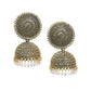 Gold-Polished Alloy Antique Golden Jhumki Earrings - The Pari - The Pari - Dinesh Associates