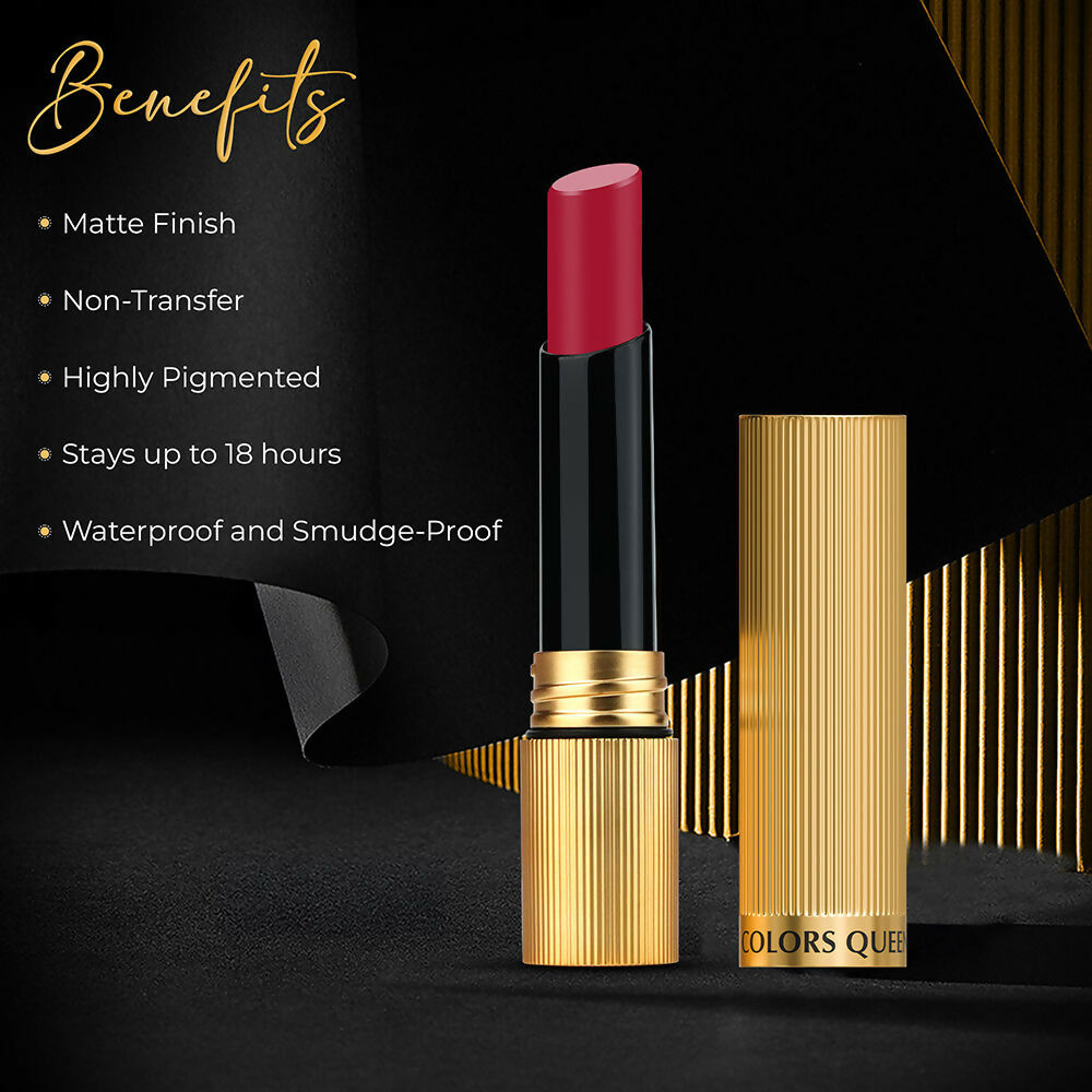 Colors Queen Hold Up Full Day Non Transfer Lipstick - Bridal Mehroon | Swadesiicart
