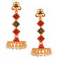 Shoshaa Gold-Toned Contemporary Jhumka Earrings | Swadesiicart