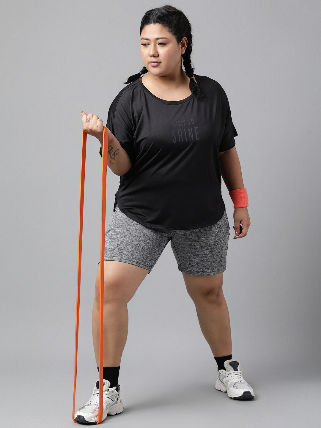 MKH Plus Size Typography Printed Dri-FIT Sports T-Shirt - Swadesiicart