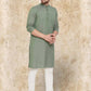 Even Apparels Cotton Linen Green Kurta - Green | Swadesiicart