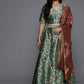Ahalyaa Women's Traditional wear Lehenga Choli - Green | Swadesiicart