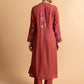 HOUSE OF KARI Floral Embroidered Regular Chikankari Kurta with Trousers | Swadesiicart