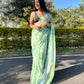 Vamsee Green Chiffon Designer Saree - Swadesiicart