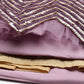 House of Panchhi Lavender - Net Embroidered Lehenga with Zig-Zag Pattern | Swadesiicart