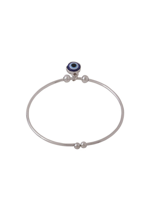 NVR Women Silver Evil Eye Adjustable Bracelet - Swadesiicart