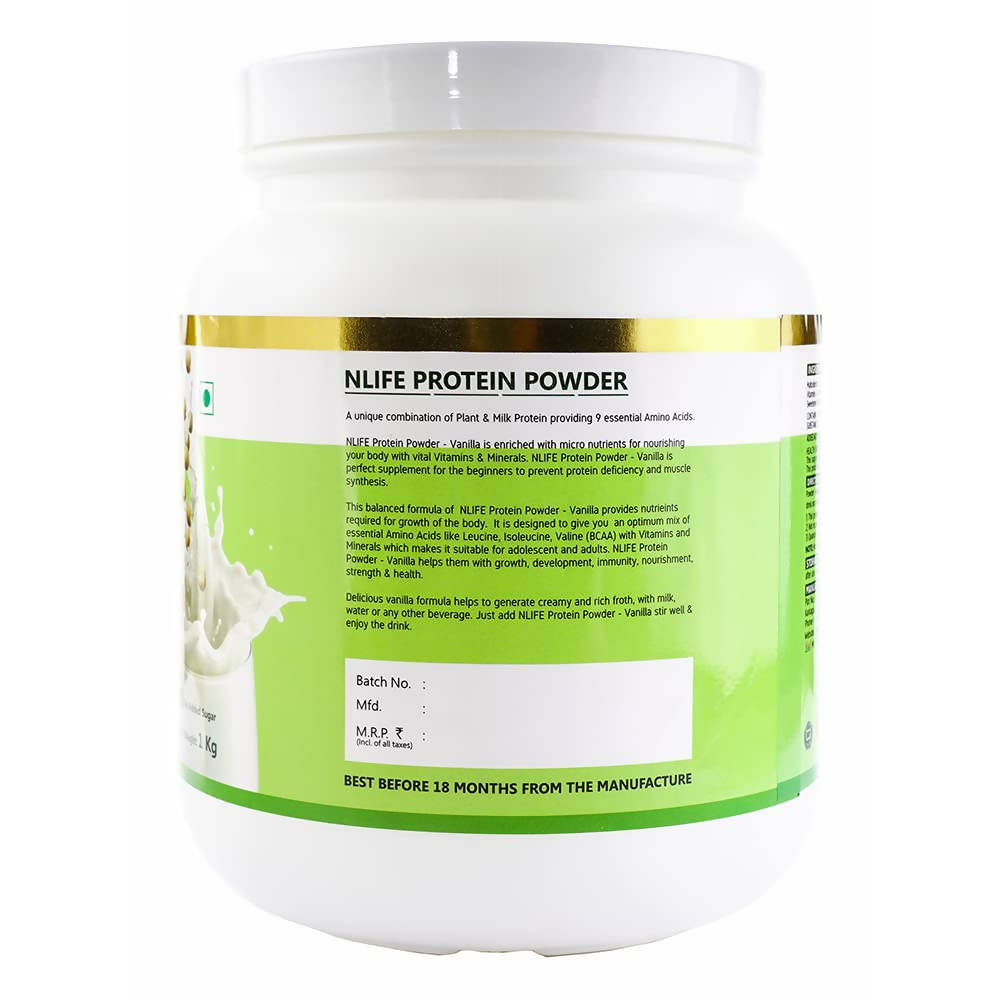 NLife Protein Powder Vanilla Flavor - Swadesiicart