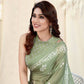 Women's Partywear Designer Pista Chinon Shiffon Fancy Saree - Dyuti | Swadesiicart