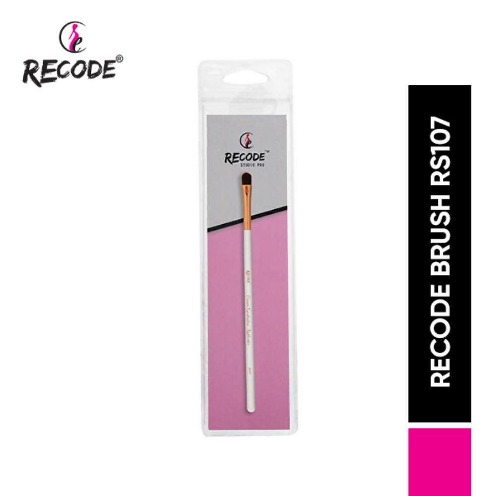 Recode Cream Eyeshadow, Concealer & Glitter Gel Applicator Brush - RS 107 - Swadesiicart