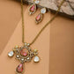 Glass Kundan Gold plated Long Earrings - Ruby Raang | Swadesiicart