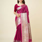 Joban Fashion Rani Pink Small Butti Banarasi Silk Sarees | Swadesiicart