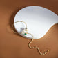 Gold-Polished White Green Kundan-Studded Pearl Beaded Nosepin - Ruby Raang | Swadesiicart
