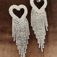 Partywear Zircoin Silver Heart Danglers By House of Ree - Swadesiicart