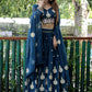 Jyoti Fashion Blue Sequence with Thread Zari Embroidery Georgette Lehenga Choli with Dupatta | Swadesiicart