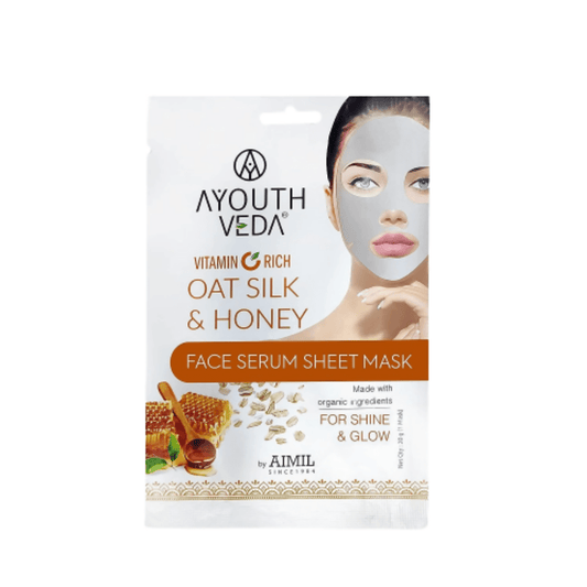Ayouthveda Vitamin C Rich Oats Silk & Honey Face Serum Sheet Mask - Ayouthveda
