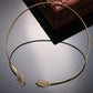 NVR Women Gold-Polished Circular Choker Necklace | Swadesiicart