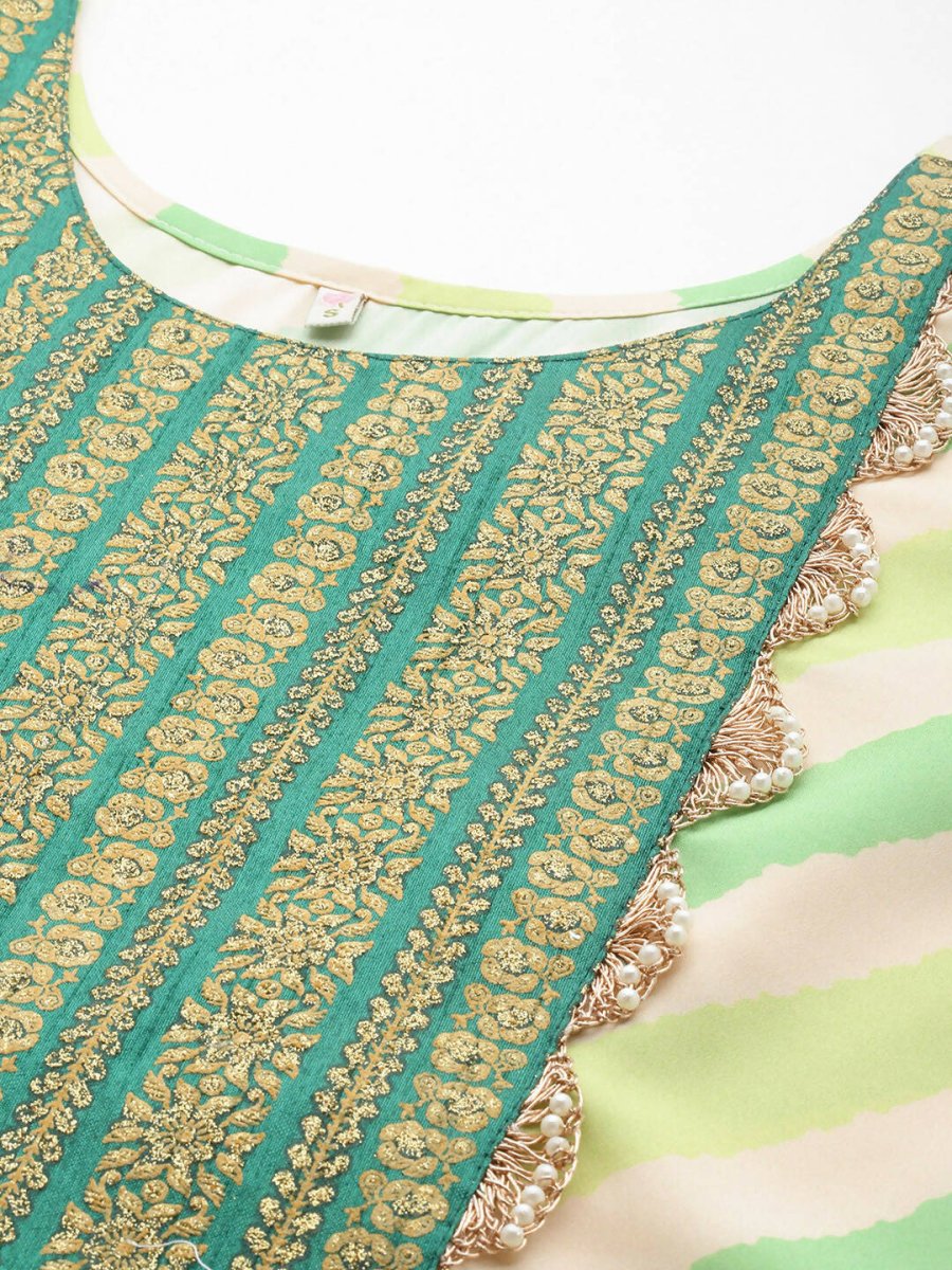 Ahalyaa Women's Traditional wear Kurta Set - Off White | Swadesiicart