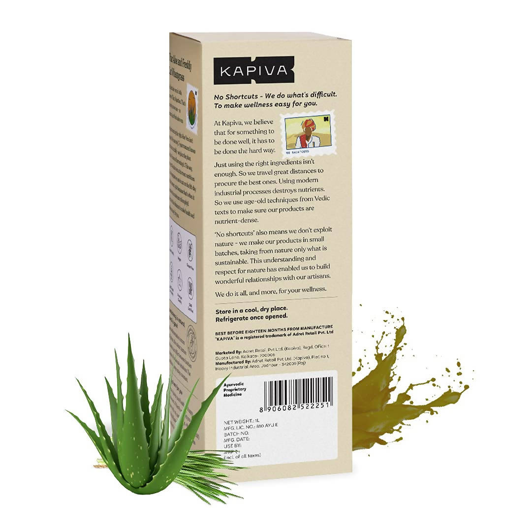 Kapiva Ayurveda Aloe Vera + Wheatgrass Juice | Swadesiicart