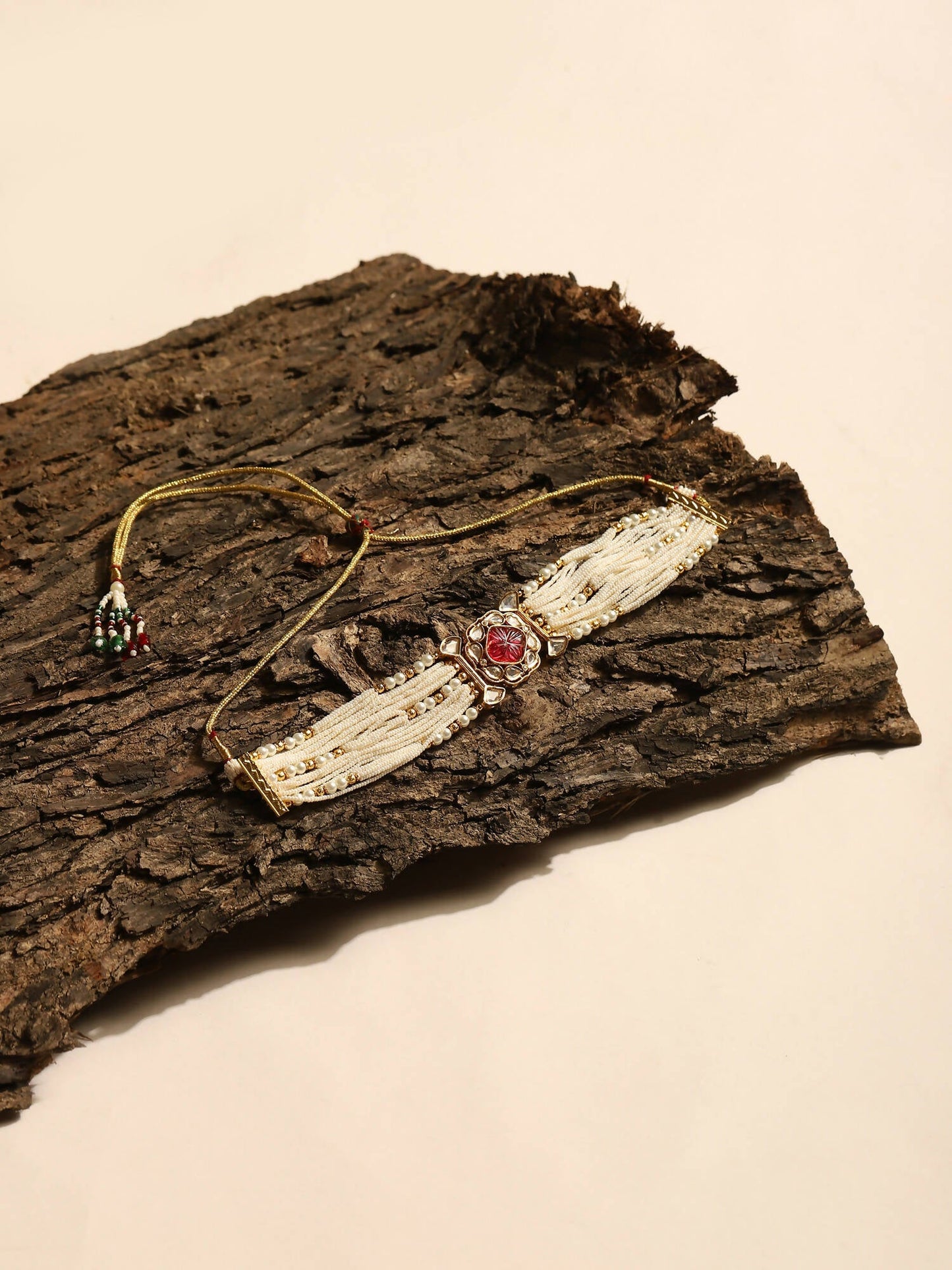 Women's Gold-Polished Necklace - Ruby Raang | Swadesiicart