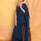 Very Much Indian Pure Mul Cotton Handloom Saree - Dark Blue | Swadesiicart