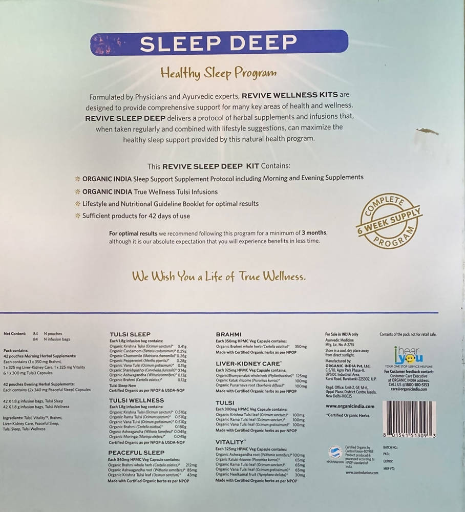 Organic India Revive Sleep Deep | Swadesiicart