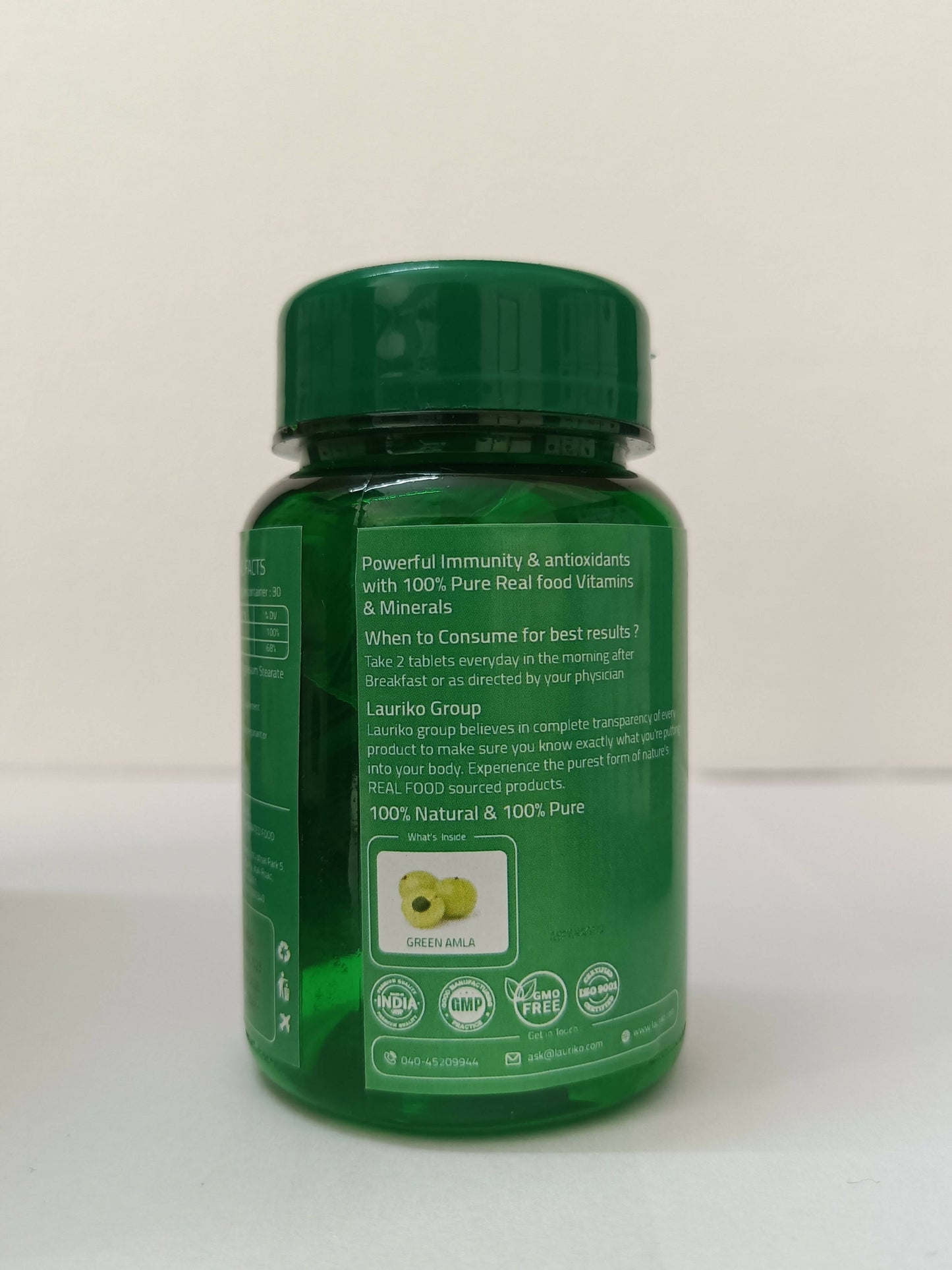 Laurik Plant Based Vitamin C With Zinc Supplements Tablets For Men & Women | Maintain Energy Levels & Boost Immunity | Swadesiicart