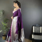 Joban Fashion Purple Small Butti Banarasi Silk Sarees | Swadesiicart
