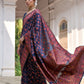 Vishnu Weaves Women's Navy-Blue Silk Woven Saree with Blouse - Swadesiicart