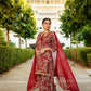 Vaasva Women Maroon Muslin Floral & Embroidered Cut Work Kurta ,Sharara & Dupatta set | Swadesiicart