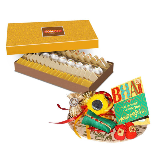 Bikanervala Golden Super Kaju Mix Rakhi Gift | Swadesiicart