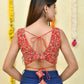 Amodini Designer Studio Floral Position Print Women Red Blouse