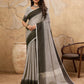 Shree Shyam Fashion Charcoal Grey Linen Saree