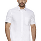 Ramraj Cotton Mens Half Sleeve Formal 100 % Cotton White Shirt | Swadesiicart