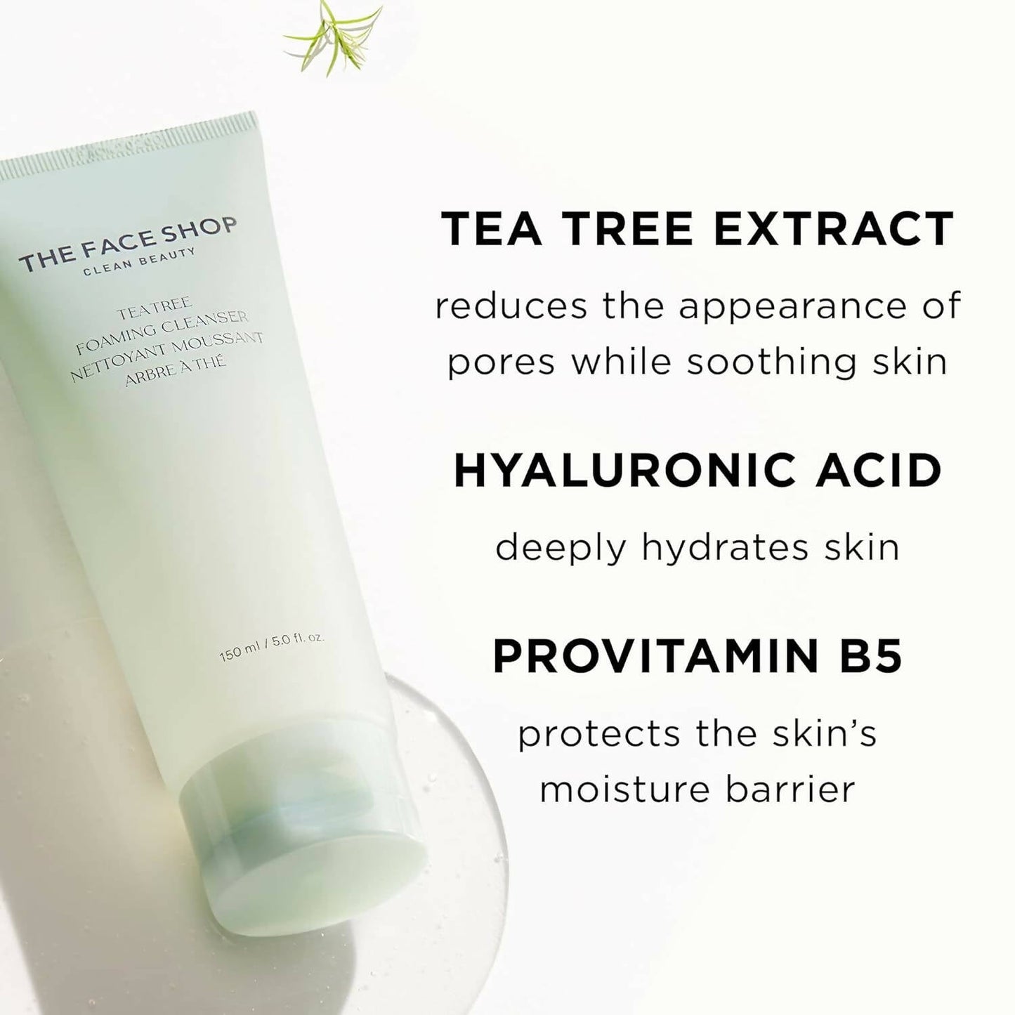 The Face Shop Tea Tree Pore Clarifying Gel Cleanser - Korean Skincare | Swadesiicart