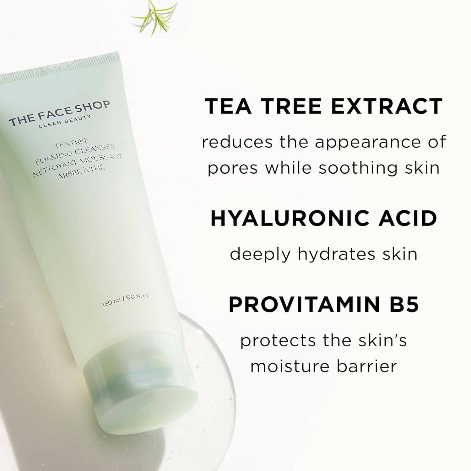 The Face Shop Tea Tree Pore Clarifying Gel Cleanser - Korean Skincare | Swadesiicart