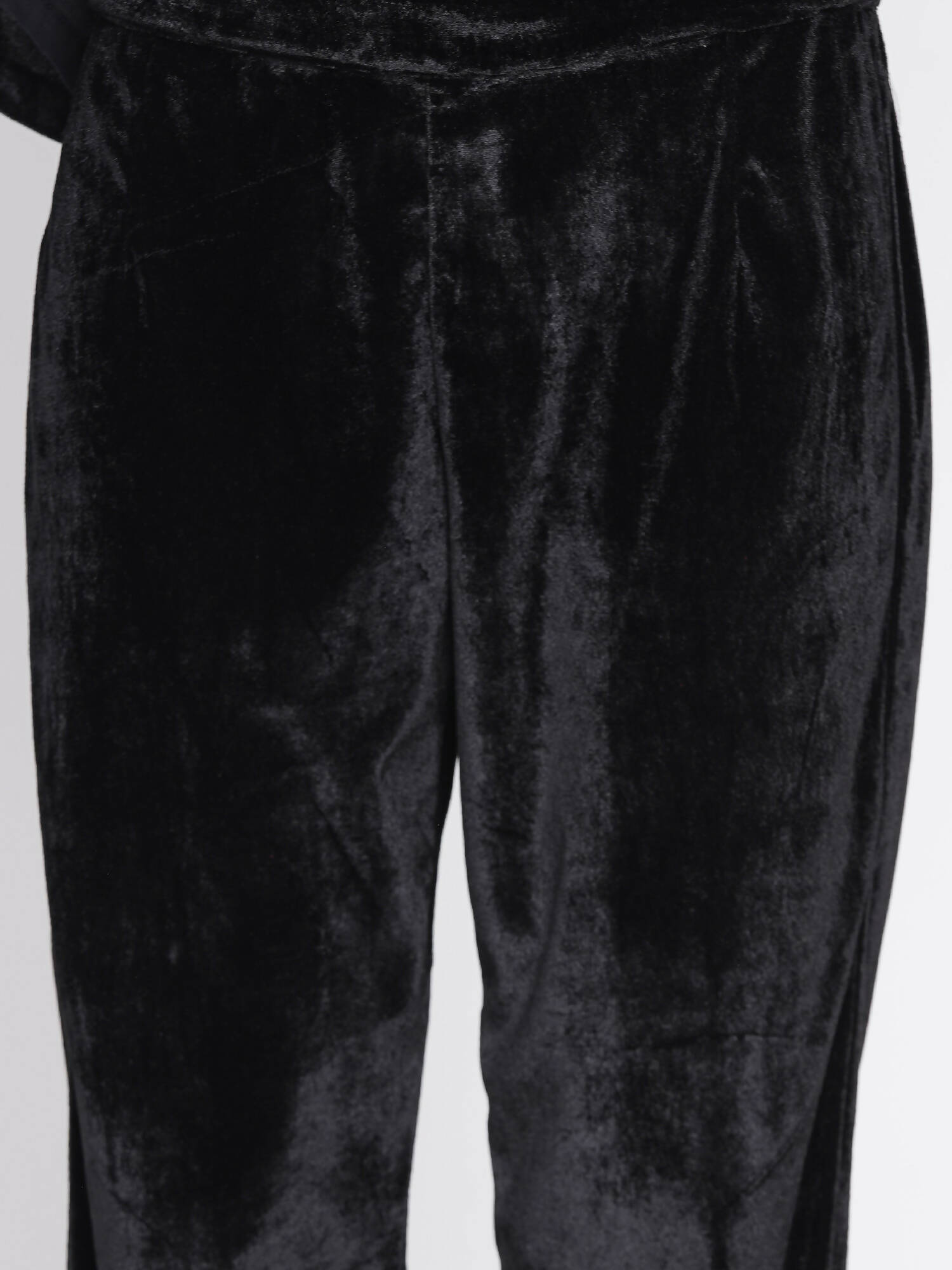Women Republic Black Velvet Embroidered Kurta With Pants | Swadesiicart